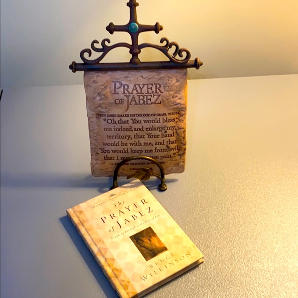 The Prayer of Jabez book and plaque with stand